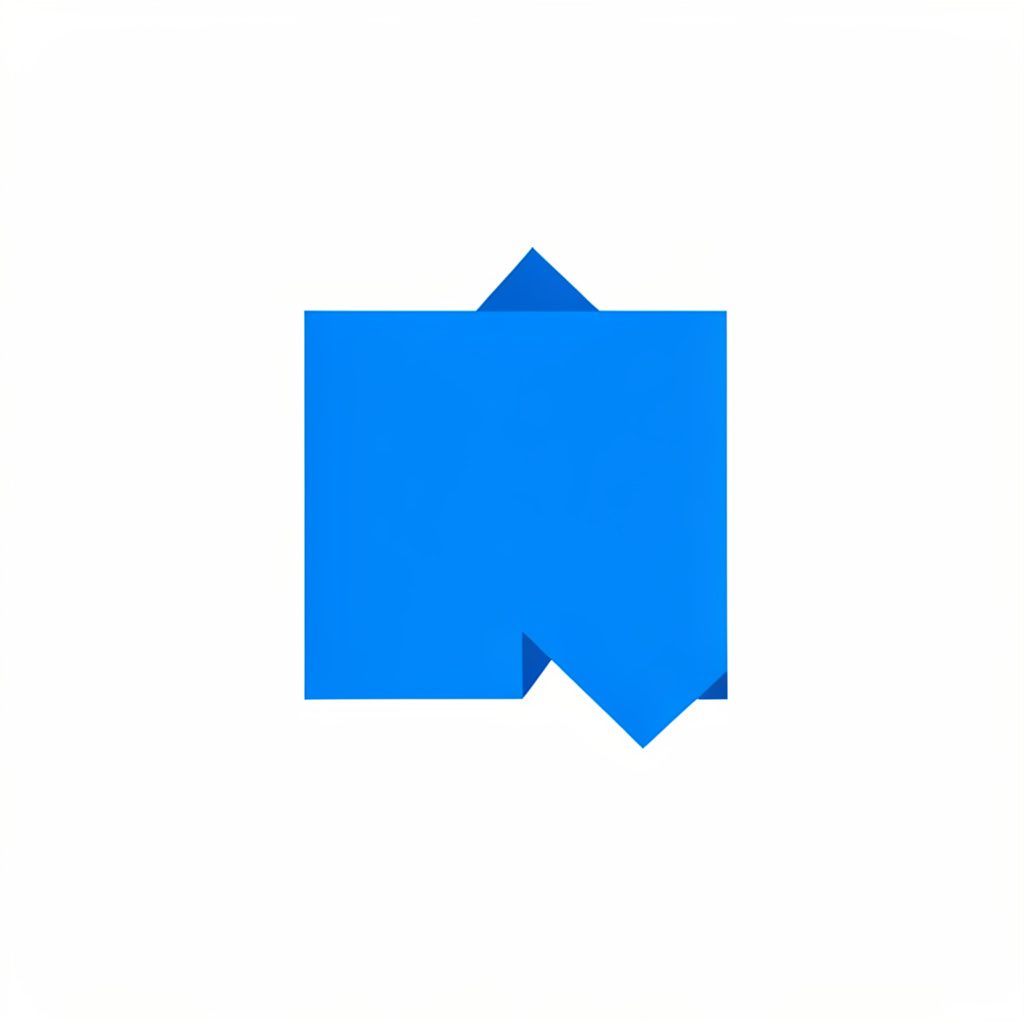 Flat vector illustration logo mark in navy blue and red-orange representing a news and entertainment blog